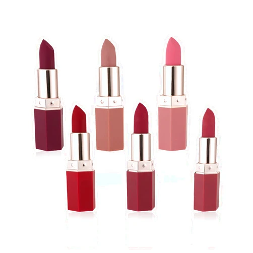 EnMart 6 Pcs Matte Lipstick Set, Lipstick Makeup Kit, Lip Gloss Ladies Lipstick, Creamy Waterproof Long Lasting Never Fade Lip Stick, Red Pink Brown Pigments Velvet Lips Liner Pencil Woman Cosmetics