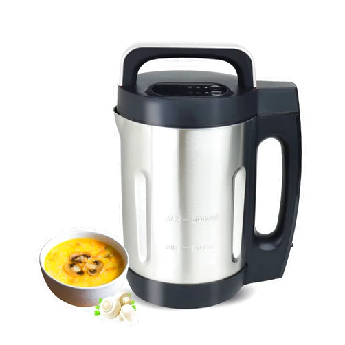 bathivy Soup Maker, Automatical Multi-Function Fresh Soup and Smoothie Make Machine | 2 Liters, 6 Functions, Stainless Steel, LED Display | Blend, Smooth, Chunky, Compote, Pre-heat, Clean (White)