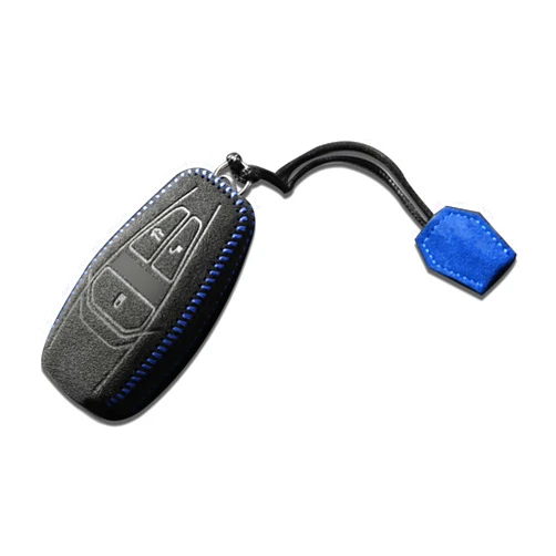 QYBD AUTO Alcantara Suede Leather Car Remote Key Fob Case Cover Shell Accessories For Aston Martin (A4)