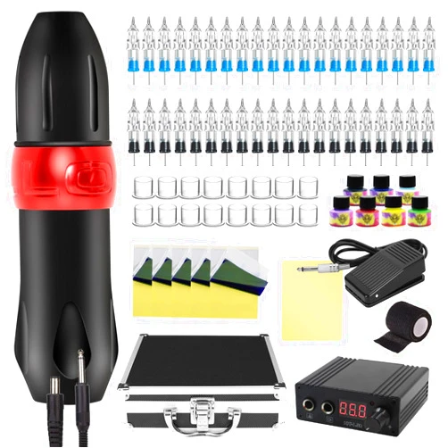 Jconly Tattoo Pen Machine Kit Complete - Rotary Tattoo Machine Kit for Beginners and Artists