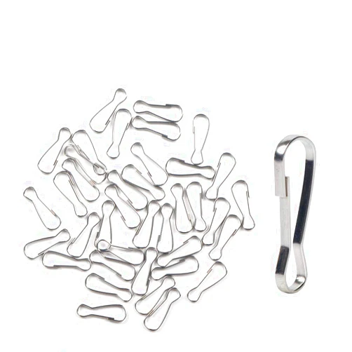 Newflager 100 Pack 304 Stainless Steel Metal Spring Hooks, Rust-Proof Lanyard Snap Clip Hooks, Ideal for Key Chain, ID Card, DIY - 1 Inch（25mm）