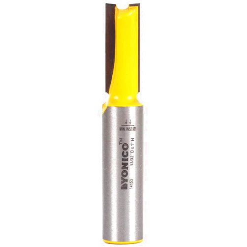 YONICO Straight Router Bits 13/32-Inch Diameter X 1-Inch Height 1/2-Inch Shank 14153