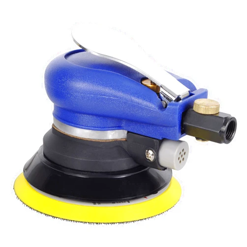 TOOLPEAK 5-inch air palm random orbital sander, dual-action pneumatic polisher speed adjustable grinding sanding with 5-inch pad, random orbit air sanders