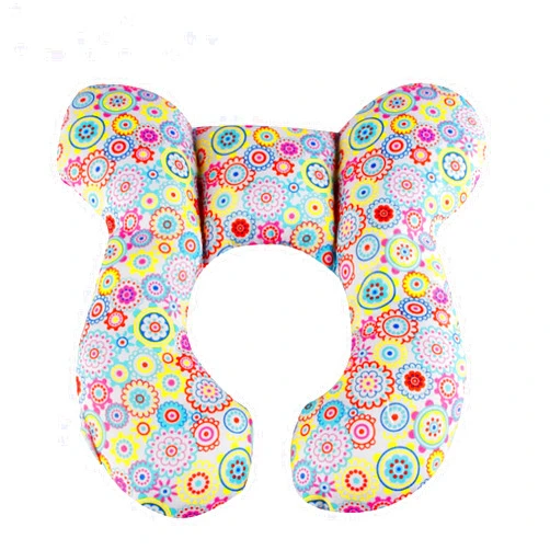 Lurryly Baby Neck Pillow,Baby Head Support Pillow, Lurryly Newborn Infant Head & Neck Cushion Perfect for Car Seats and Strollers, Comfortable Kids Travel Pillow, Perfect for 0-4 Year Old Boy or Girl (Flower)