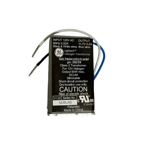 Lightech 28239 Low Voltage Transformer, GELT60A12012LWBF, Application LET 60W, 12V Transformer, 1 Count