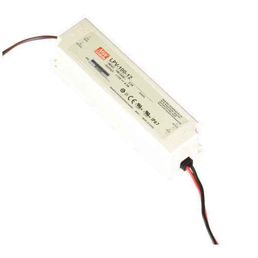 Mean Well LPV-100-12 100W Single Output Switching Power Supply with 8.5 Amp Rated Current and 12V DC Voltage