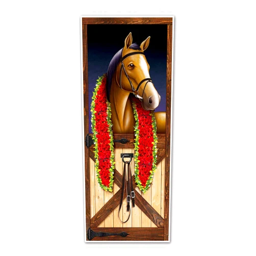 Beistle Horse Racing Door Cover
