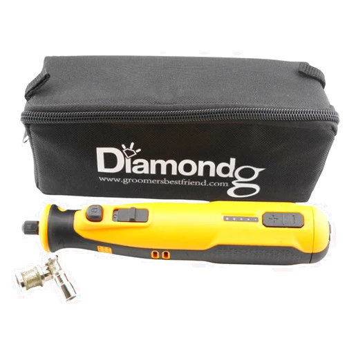 Diamondg - Professional Rotary Nail Grinder - For Any Size Dog - Long Lasting Rechargable Battery - Includes 1 Large and 1 Small Size Bit