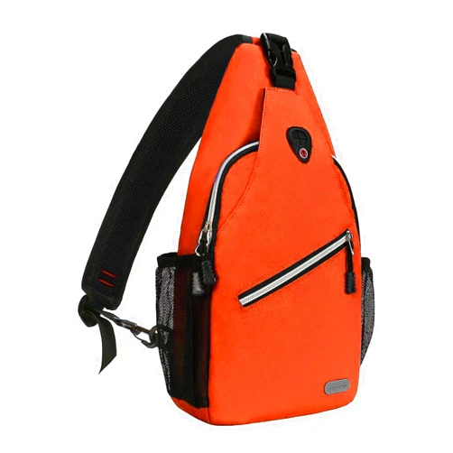 MOSISO Mini Sling Backpack,Small Hiking Daypack Travel Outdoor Casual Sports Bag Orange