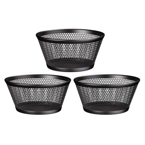 MaxGear Paper Clip Holder, PaperClip Holders for Desk, Premium Metal Mesh Paper clip Holder for Desk, Paper Clip Dispenser Desktop, Paper Clip Organizer, Office Binder Clip Holder Black, 3 Packs