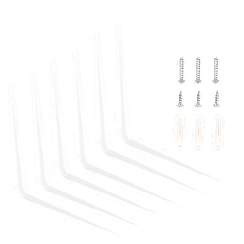 KINJOEK 24 Packs 10 x 8 Inch White Shelf Brackets, Heavy Duty Metal Wall Corner Angle Shelving Shelf Brackets with Screws for Wall Hanging Shelves Decorative Corner Brackets