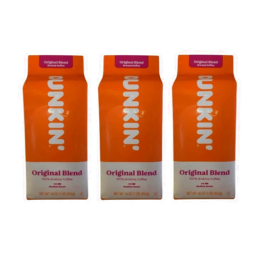ERaiyan Dunkin Donuts Original Blend Medium Roast Ground Coffee, 48 Ounce(1lb Pack Of 3)