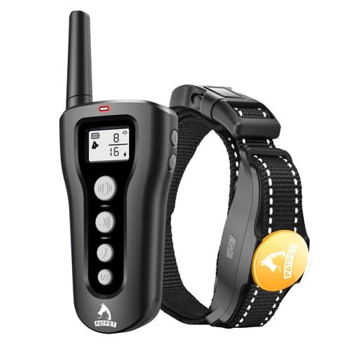 PATPET Dog Training Collar - Rechargeable Dog Training Collar with Remote for Medium Large Dogs 1000Ft Remote Range 3 Training Modes IPX7 Waterproof Black
