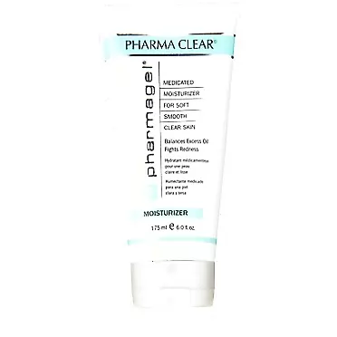 Pharmagel Pharma Clear Medicated Moisturizer | Face Moisturizer for Acne Prone Skin | Facial Lotion for Inflammation and Redness – 6 fl. oz.
