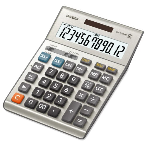 Casio DM-1200BM,Business Desktop Calculator, Extra Large Display