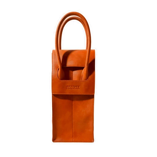 Generic Wine Tote Carrier Bag | 2 Bottle - Vegan Leather, Soft Suede Interior Pouch with Divider - Great for Travel, BYOB, Wine Tastings, Parties, Gifts, Hygge