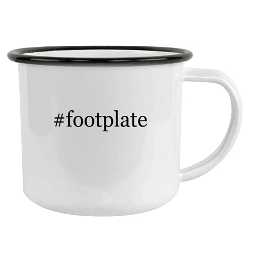 Molandra Products #footplate - 12oz Hashtag Camping Mug Stainless Steel, Black