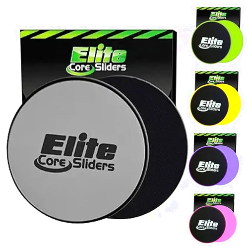 Elite Sportz Equipment Elite Sportz Core Sliders for Working Out - Pack of 2 Compact, Dual Sided Gliding Discs for Full Body Workout on Carpet or Hardwood Floor - Fitness & Home Exercise Equipment - Small Gift for Athletes