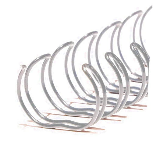 TruBind 20mm (3/4 in.) Double Loop Binding Spines | 11 in. Length for Letter Size or Smaller Projects | 2:1 Pitch | 160 Sheet Binding Capacity | Silver | 50 Pack