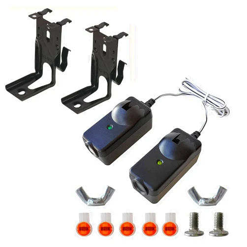 Fipped 41A5034 G801CB-P Garage Door Sensors Kit with 2 Mounting Brackets Replacement Saftey Sensors Compatible with Liftmaster/Sears/Chamberlain/Craftsman Garage Door Operators Made After 1997 (1 Door Set)