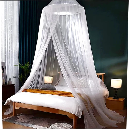 Comtelek Mosquito Net Bed Canopy for Girls,King Canopy Bed Curtains Full Queen Size from Ceiling,Dome Mosquito Netting Bed Tent Twin Girls Princess Canopy Bed White Decor for Baby Crib,Kid Bed and Adult Beds