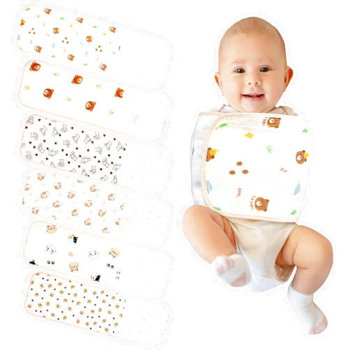 Funnysoft 6 Pcs Newborn Snuggle Strap Adjustable Arms Swaddle Band Baby Belly Band Arms Safe Swaddle Sleep Wrap Blanket for Newborn Infant Boy Girls (Cute Animal Style)