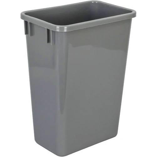 Hardware Resources Plastic Waste Container, 35 Quarts (Pack of 1), Grey