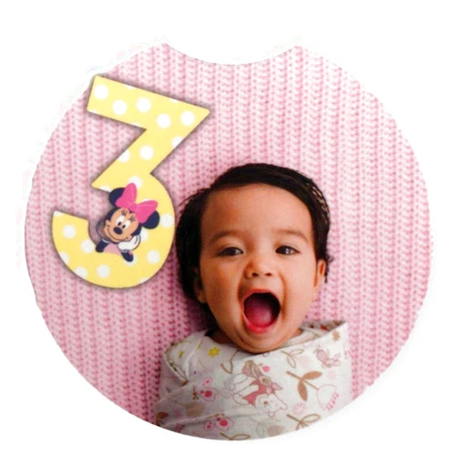 Disney Baby Milestone Month Girls Minnie Mouse Jumbo Newborn to 12 Months First Year Number Set for Taking Pictures Facebook Baby Album Scrapbook Memory Books