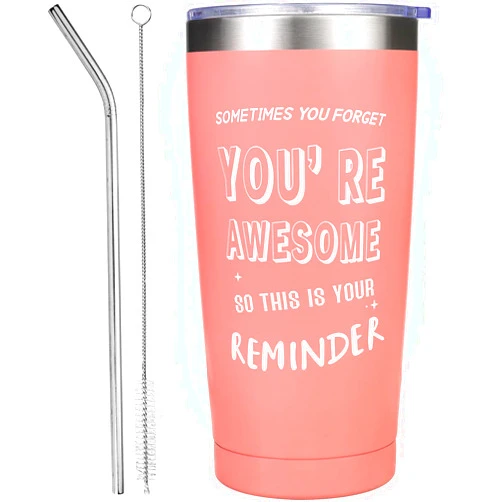 Panspace Inspirational Gifts for Women, Thank You Gifts for Women, 20oz You Are Awesome Tumbler Gifts Coffee Cup Travel Mugs, Birthday Gifts Friendship Gifts for Women Coworkers Friends Female