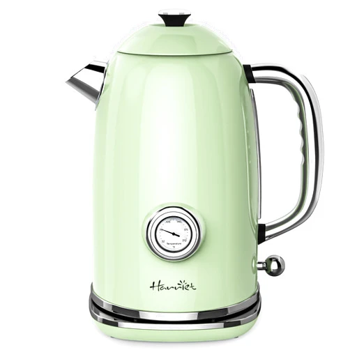 Harriet Electric Kettle, 1.8L Hot Water Boiler Electric with Thermometer, 1500W Stainless Steel Electric Water Kettle with LED Indicator, Auto Shut-Off & Boil Dry Protection, Light Green