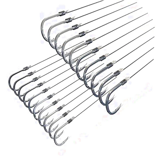 Dyxssm Small Fishing Hooks with Line, Tiny Fishing Hook on Nylon Line (Pack of 20)