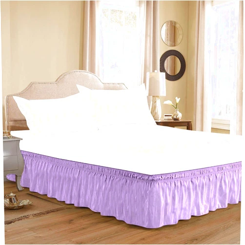 PG Beddings Wrap Around Bed Skirt 100% Egyptian Cotton, 1000 Thread Count Easy Fit with 12