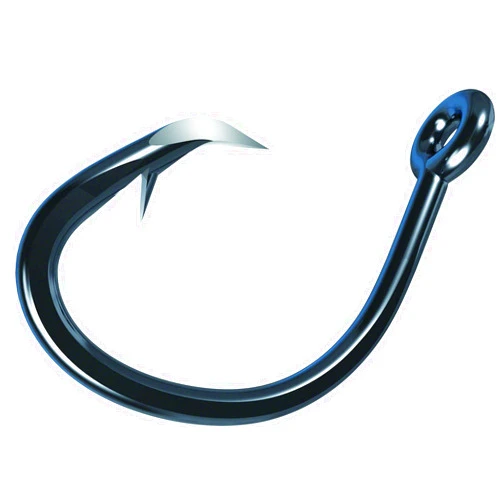 Eagle Claw Circle SEA Heavy Wire SEAGUARD Black/Chrome Finish, 2/0