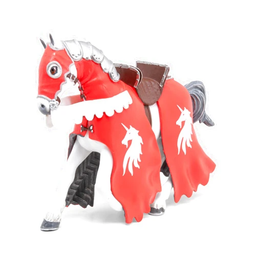 Papo -Hand-Painted - Figurine -Medieval-Fantasy -Horse of Unicorn Knight with Spear -39781 - Collectible - for Children - Suitable for Boys and Girls - from 3 Years Old, Multicolor