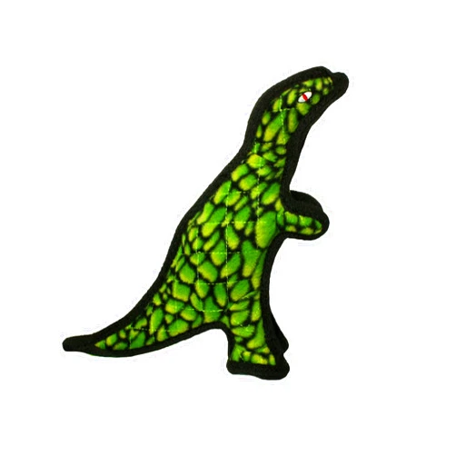 TUFFY - World's Tuffest Soft Dog Toy -Junior Dinosaur TRex - Squeakers - Multiple Layers. Made Durable, Strong & Tough. Interactive Play (Tug, Toss & Fetch). Machine Washable & Floats.