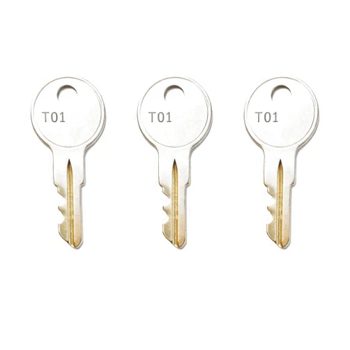 Rolvyns 3-Pack T02 Keys Compatible with Husky Tool Box, Toolbox & Tool Chest Cabinet Keys for Current Style Husky Locks, Pre-Cut to Code T01–T05