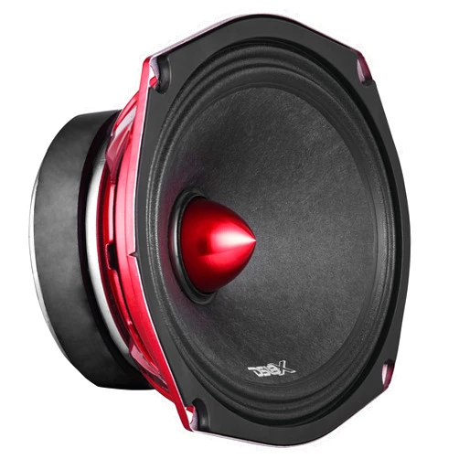 DS18 PRO-X694 BM Loudspeaker - 6x9, Midrange, Red Aluminum Bullet, 400W Max, 200W RMS, 4 Ohms - Premium Quality Audio Door Speakers for Car,Truck and Motorcycle Stereo Sound System (1 Speaker)