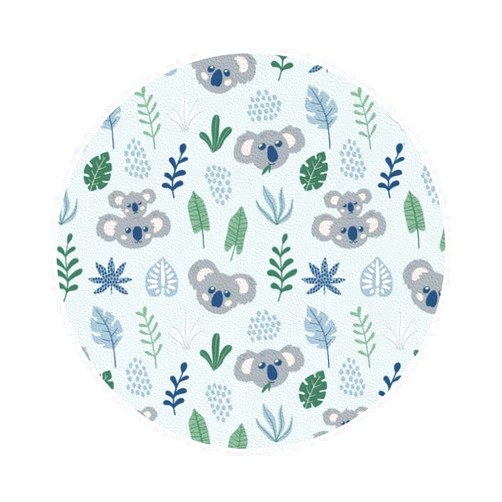 WINUSMK Koala Coasters for Drinks Set of 6, Absorbent PU Leather Coaster for Cold Drinks Wine Mugs and Cups Tabletop Protection, Gift for Housewarming Room Bar Decor