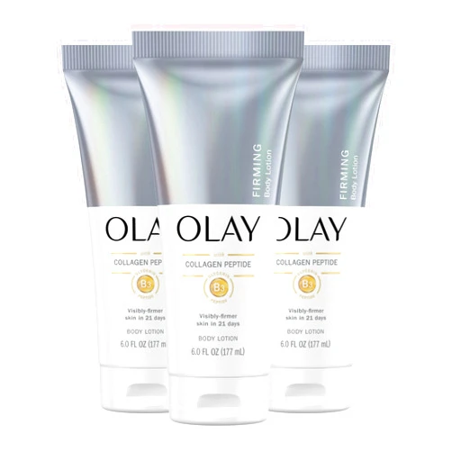 Olay Firming & Hydrating Hand and Body Lotion with Collagen, 6 fl oz Tube (Pack of 3)