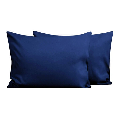 FLXXIE 2 Pack Microfiber Toddler Pillowcases, 14x20 Inches Fits Baby Pillow Sized 12x16, 13x18 or 14x20, Soft and Cozy Small Travel Pillow Covers with Envelope Closure, Navy
