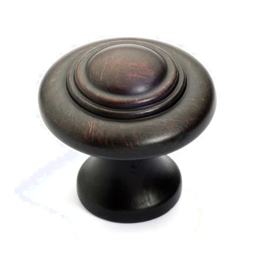 Dynasty Hardware K-9229-10B-25PK Concentric Cabinet Hardware Knob, Oil Rubbed Bronze, 25-Pack