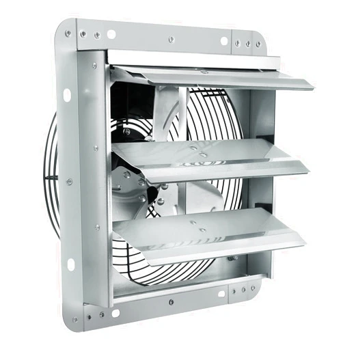 VEVOR 10'' Shutter Exhaust Fan, High-speed 820 CFM, Aluminum Wall Mount Attic Fan with AC-motor, Ventilation and Cooling for Greenhouses, Garages, Sheds, Shops, FCC (No Power Plug Included)