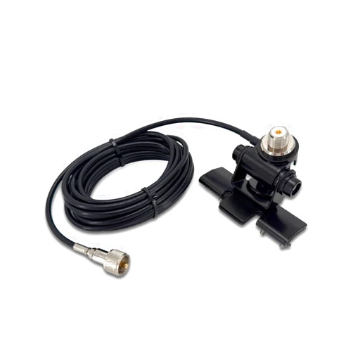 FMUSER Car CB Antenna Mount Bracke,Mobile Antenna Clip Mount Base with 20ft RG58 PL259 to SO239 Coaxial Cable for Truck Installation