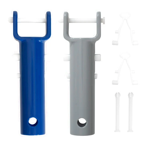 POOLAZA 2Pcs Pool Vacuum Head Handle Replacement Parts with EZ Clip and Pin Set, Suitable for Pool Vacuum Heads and Portable Pool Vacuum Jet Underwater Cleaners