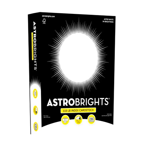 Astrobrights Premium Astrobrights White Cardstock, 8.5