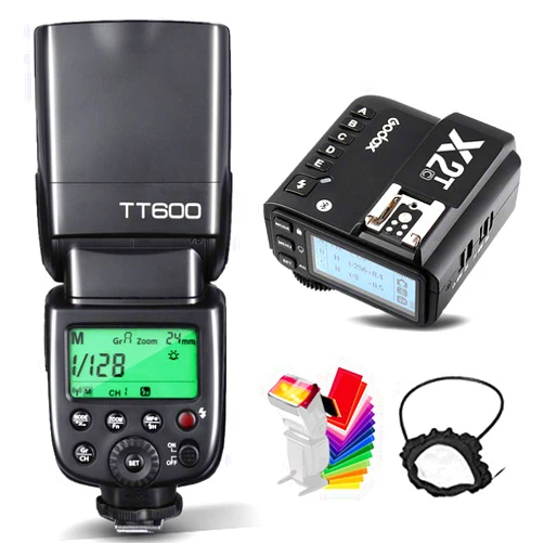 Godox TT600 HSS 1/8000s Flash Speedlite with Godox X2T-C Remote Trigger Transmitter,Built-in 2.4G Wireless X System Compatible for Canon