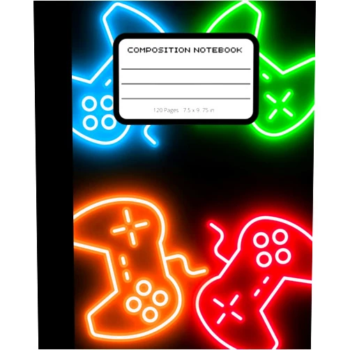Loule Publishing Composition Notebook: Video Game composition notebook 120 Pages 7.5 x 9.25 in / 19.05 x 23.495 cm