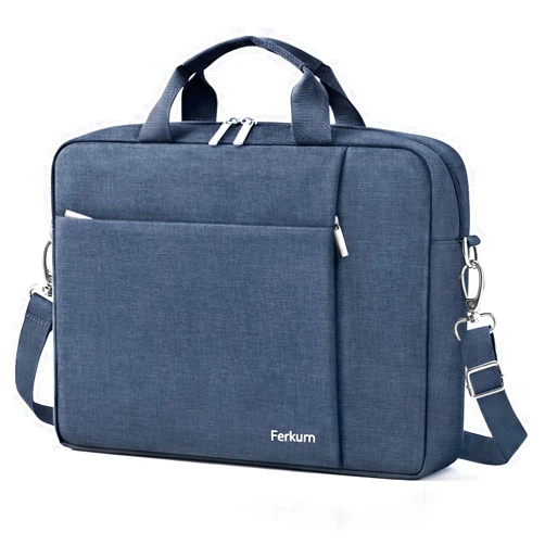 Ferkurn Laptop Case Sleeve 15.6 16 Inch Laptop Bag for Women Men Compatible with HP Envy Pavilion/Dell Inspiron XPS/Lenovo/Acer, Shoulder Strap Carrying Briefcase Computer Messenger Bag Case, Grey