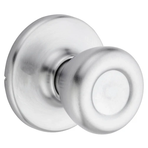Kwikset Tylo Interior Passage Door Knob, Handle For Closet and Hallway Doors, Non-Locking Doorknob, Satin Chrome, 1 Count (Pack of 1)