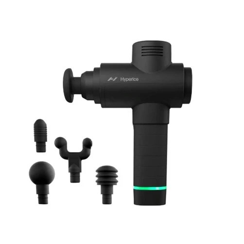 Hyperice Hypervolt 2 Black - Featuring Quiet Glide Technology - Handheld Percussion Massage Gun | 3 Speeds, 5 Interchangeable Heads | Helps Relieve Sore Muscles and Stiffness |FSA and HSA Eligible